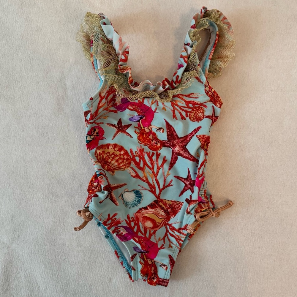 Kids Swimwear with Sea Life Print